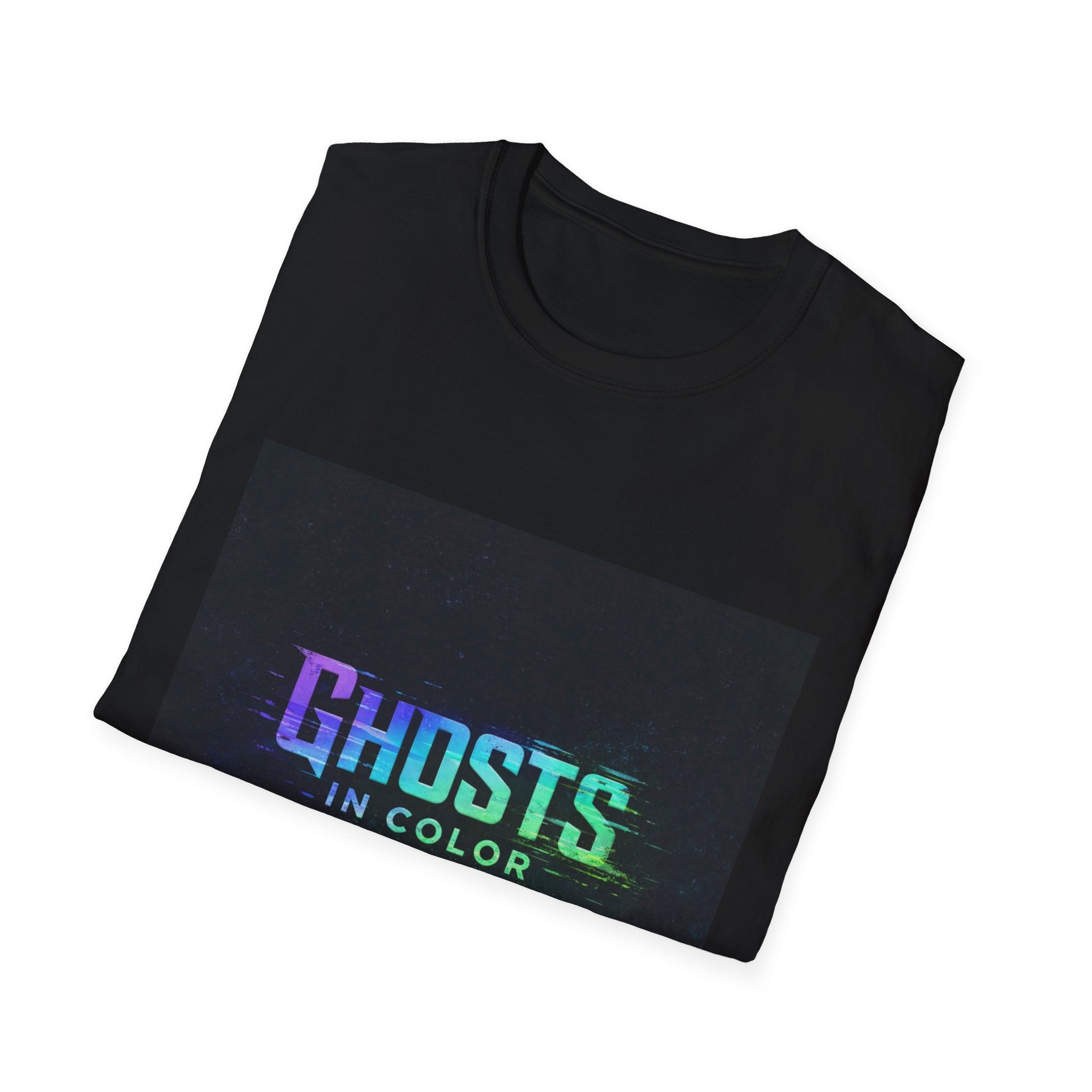 Ghosts in Color T-Shirt — Neon Retro Paranormal Band Tee