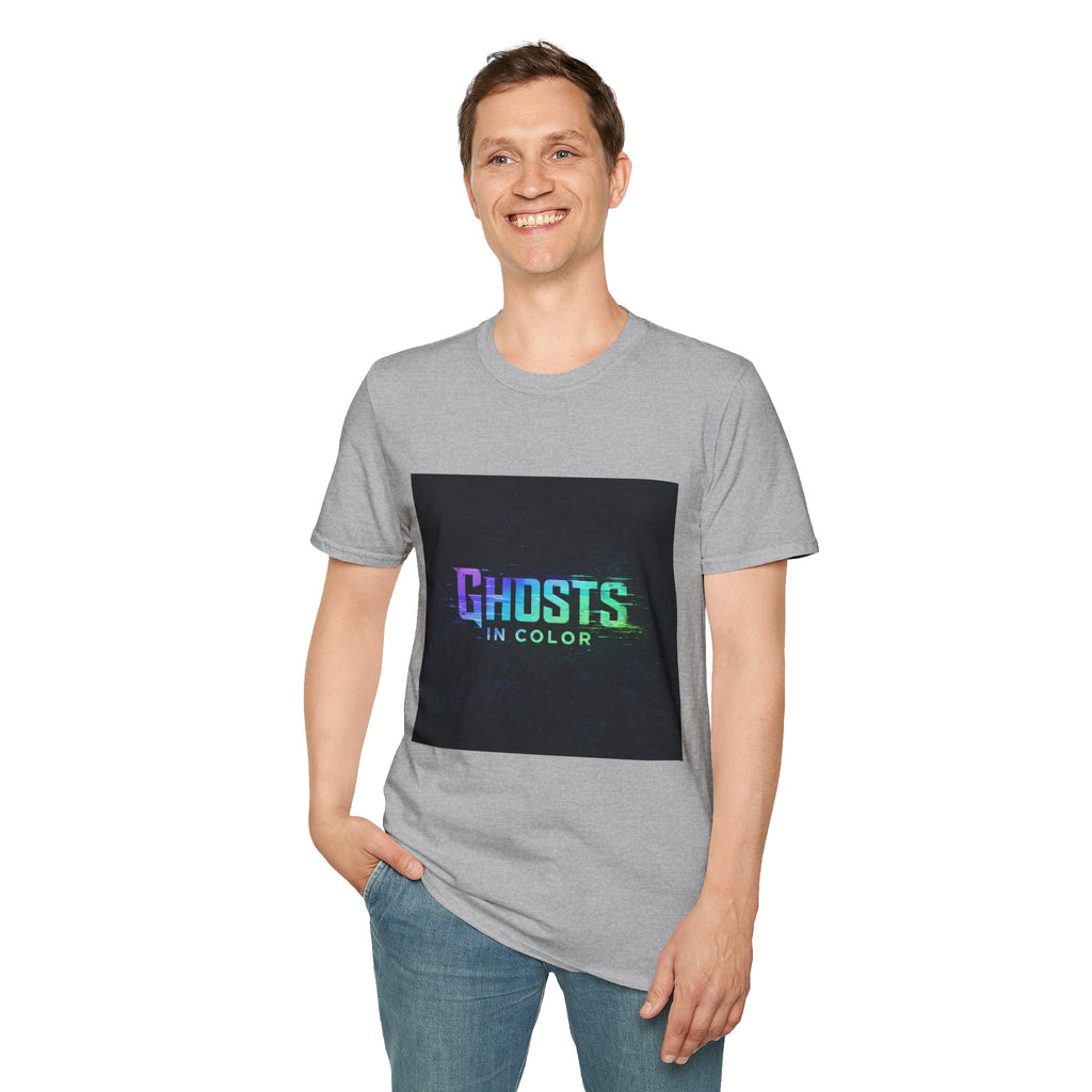 Ghosts in Color T-Shirt — Neon Retro Paranormal Band Tee